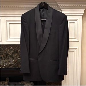 Neil Allyn 2 piece Formal Collection Black wool shawl collar Tuxedo suit sz.42R